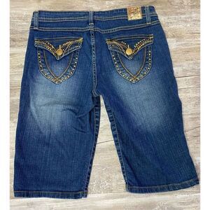 South Pole Metal Stud Junior Jean Shorts Sz 9